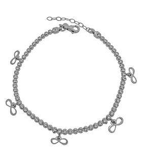 PULSERA RIVIERE PLATA 1ª LEY 17 + 3 CM.