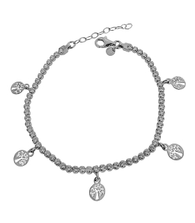 PULSERA RIVIERE PLATA 1ª LEY 16 + 3 CM.