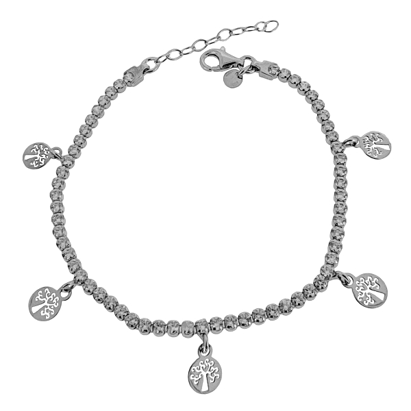 PULSERA RIVIERE PLATA 1ª LEY 16 + 3 CM.