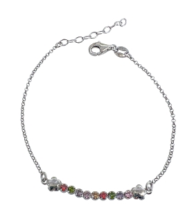 PULSERA RIVIERE COLOR PLATA 1ª LEY 16 +