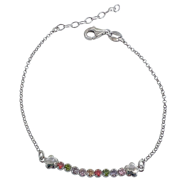 PULSERA RIVIERE COLOR PLATA 1ª LEY 16 +