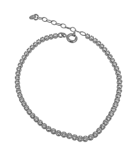 PULSERA RIVIERE PLATA 1ª LEY 16 + 3 CM.