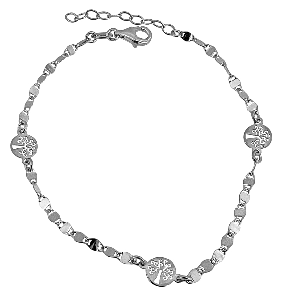 PULSERA ARBOL DE LA VIDA PLATA 1ª LEY RO