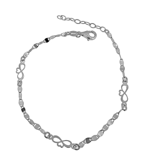 PULSERA INFINITO CORAZON PLATA 1ª LEY RO