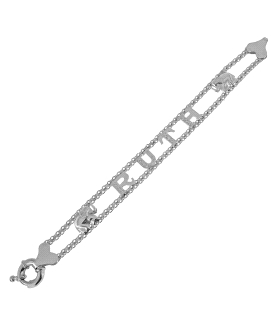 PULSERA NOMBRE RUTH PLATA 1ª LEY 18 CM