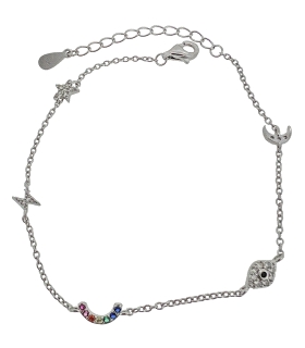 PULSERA ESTRELLAS  PLATA 1ª LEY 16.50 +