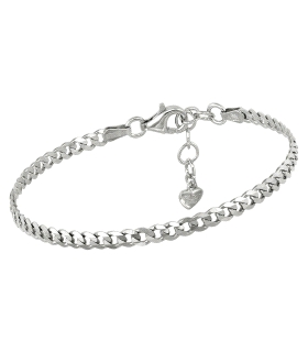 PULSERA JUVENIL PLATA 1ª LEY 15 + 3 CM.