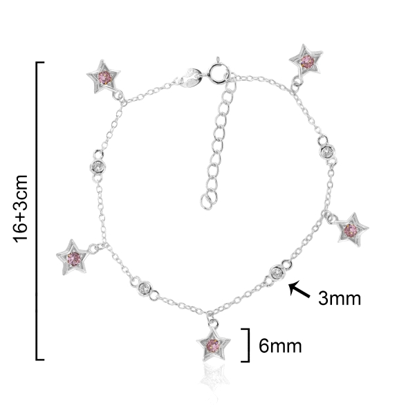 PULSERA ESTRELLA JUVENIL PLATA 1ª LEY 16