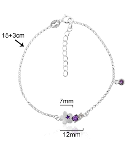 PULSERA LOLLIPOP PLATA 1ª LEY FLOR