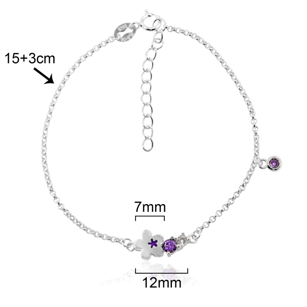 PULSERA LOLLIPOP PLATA 1ª LEY FLOR