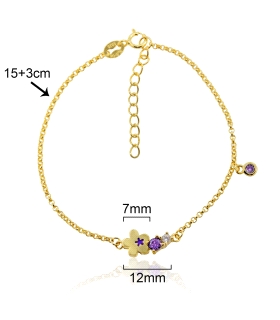 PULSERA  LOLLIPOP PLATA 1ª LEY FLOR