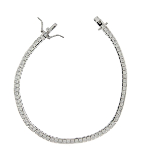 PULSERA RIVIERE MUJER PLATA 1ª LEY 18 CM