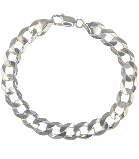 PULSERA HOMBRE PLATA PRIMERA LEY 22 CM.