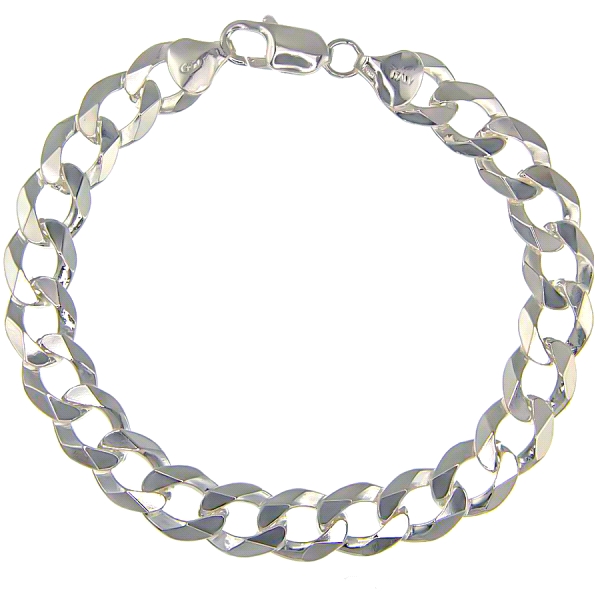 PULSERA HOMBRE PLATA PRIMERA LEY 22 CM.