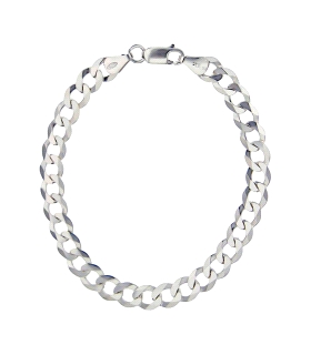 PULSERA HOMBRE PLATA PRIMERA LEY 19 CM.