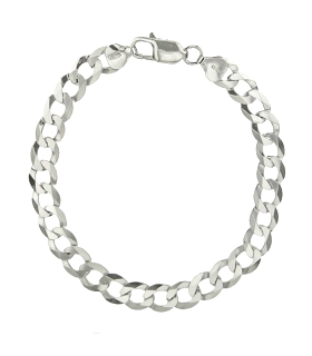 PULSERA HOMBRE PLATA PRIMERA LEY 21 CM.