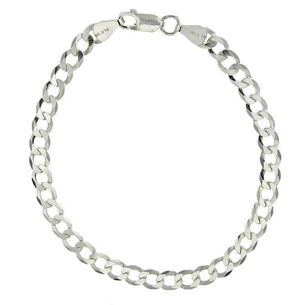 PULSERA HOMBRE PLATA PRIMERA LEY 19 CM.