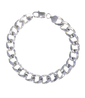 PULSERA HOMBRE PLATA PRIMERA LEY 21 CM.