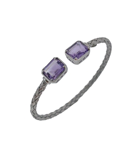 PULSERA MUJER RIGIDA PLATA PRIMERA LEY