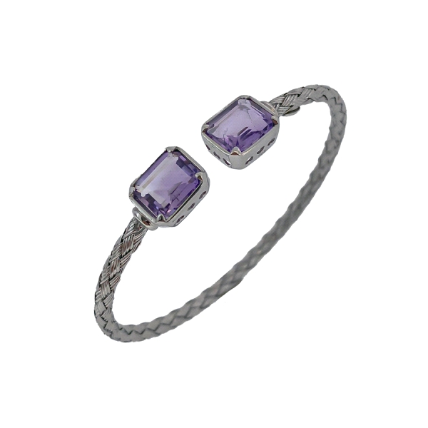 PULSERA MUJER RIGIDA PLATA PRIMERA LEY