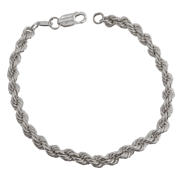 PULSERA CORDON PLATA 1ª LEY 5 X 21 CM.