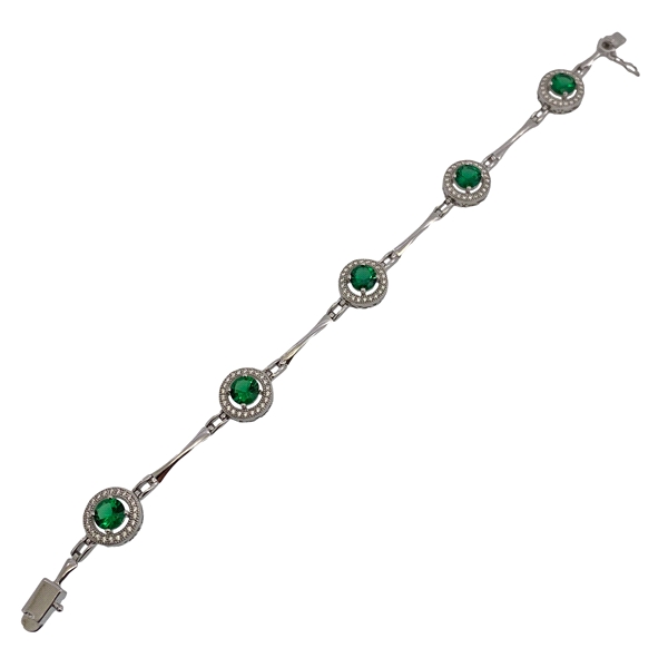 PULSERA MUJER PLATA PRIMERA LEY 18 CM.
