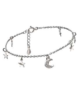 PULSERA FETICHES PLATA 1ª LEY 15+4 CM.