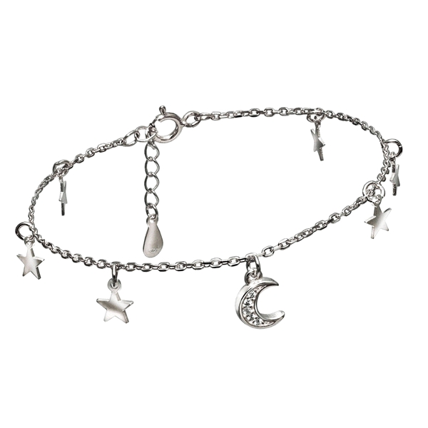 PULSERA FETICHES PLATA 1ª LEY 15+4 CM.