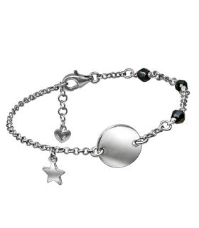 PULSERA MUJER PLATA PRIMERA LEY 15+3 CM