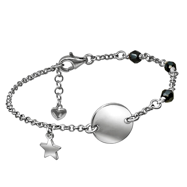 PULSERA MUJER PLATA PRIMERA LEY 15+3 CM
