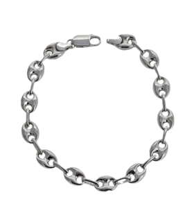 PULSERA BARCO PLATA PRIMERA LEY 20 CM