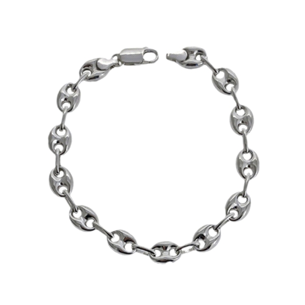 PULSERA BARCO PLATA PRIMERA LEY 20 CM