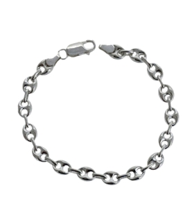 PULSERA BARCO PLATA PRIMERA LEY 20 CM