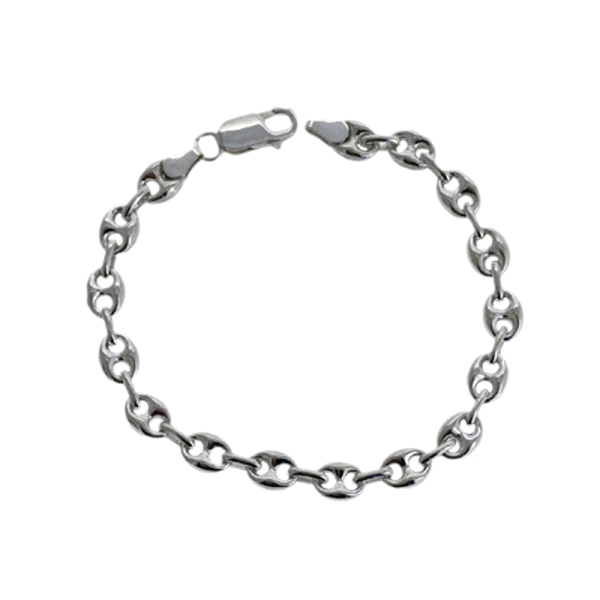 PULSERA BARCO PLATA PRIMERA LEY 20 CM