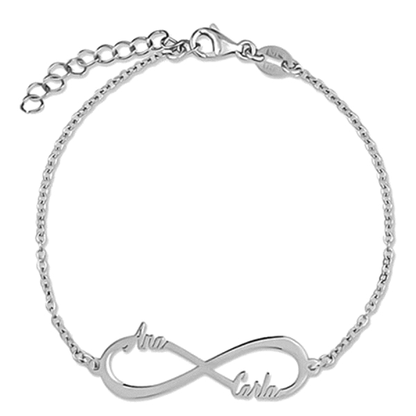 PULSERA INFINITO PLATA 1ª LEY RODIADA