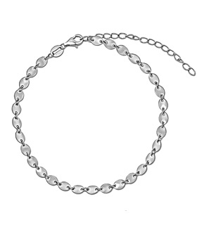 PULSERA TOBILLERA PLATA 1ª LEY 21 + 5 CM