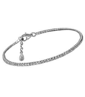 PULSERA RIVIERE  PLATA LEY 16 + 3 CM.