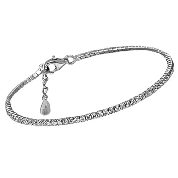 PULSERA RIVIERE  PLATA LEY 16 + 3 CM.