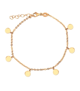 PULSERA DISCOS  PLATA 1ªLEY CHAPADA 16+3