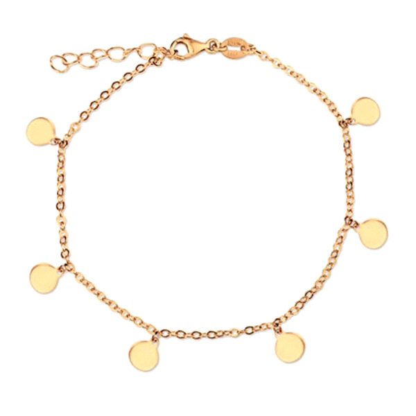 PULSERA DISCOS  PLATA 1ªLEY CHAPADA 16+3