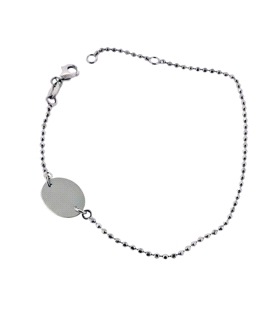 PULSERA BOLITAS PLATA 1ª LEY 18-16 CM