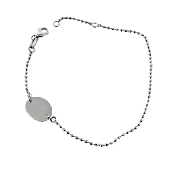 PULSERA BOLITAS PLATA 1ª LEY 18-16 CM