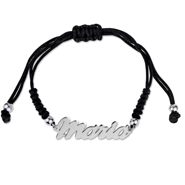 PULSERA MACRAMÉ PLATA 1ª LEY NOMBRE