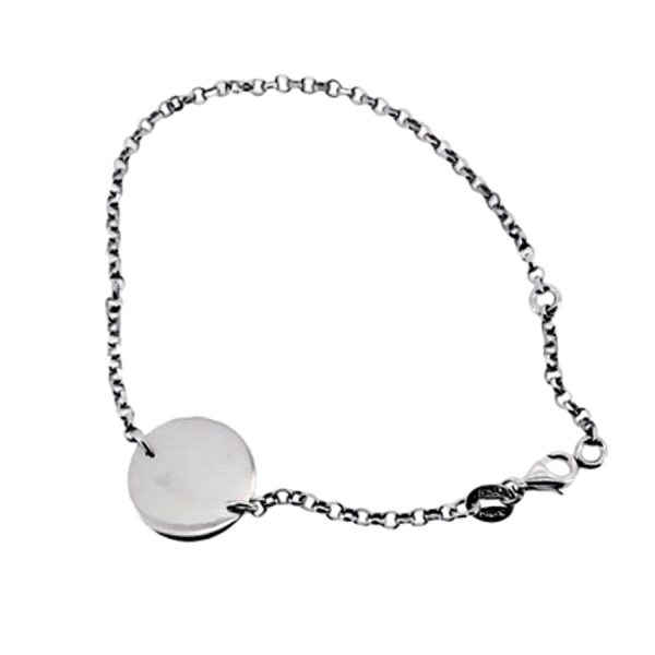 PULSERA PLATA 1ªLEY MOTIVO REDONDO 18-16