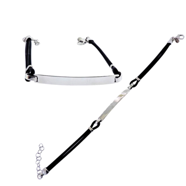 PULSERA HOMBRE PLATA PRIMERA LEY 18+3 CM