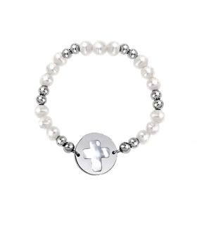 PULSERA COMUNION PLATA PRIMERA LEY CRUZ