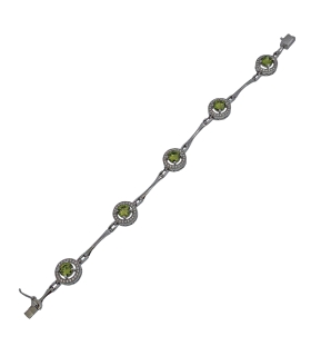 PULSERA MUJER PLATA PRIMERA LEY 18 CM.