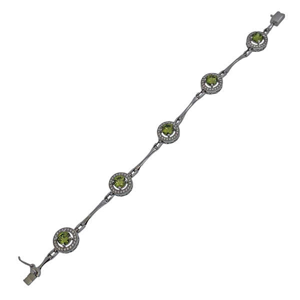 PULSERA MUJER PLATA PRIMERA LEY 18 CM.