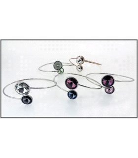 PULSERA RIGIDAS ZIRCONITAS PLATA 925 MIL.