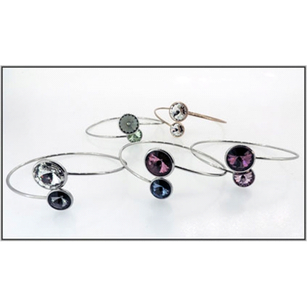 PULSERA RIGIDAS ZIRCONITAS PLATA 925 MIL.